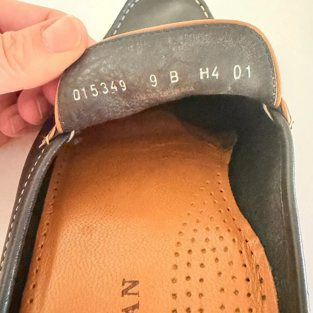 Cole Haan Black Leather Tassel Loafer Mules, Men's 9 Slip On